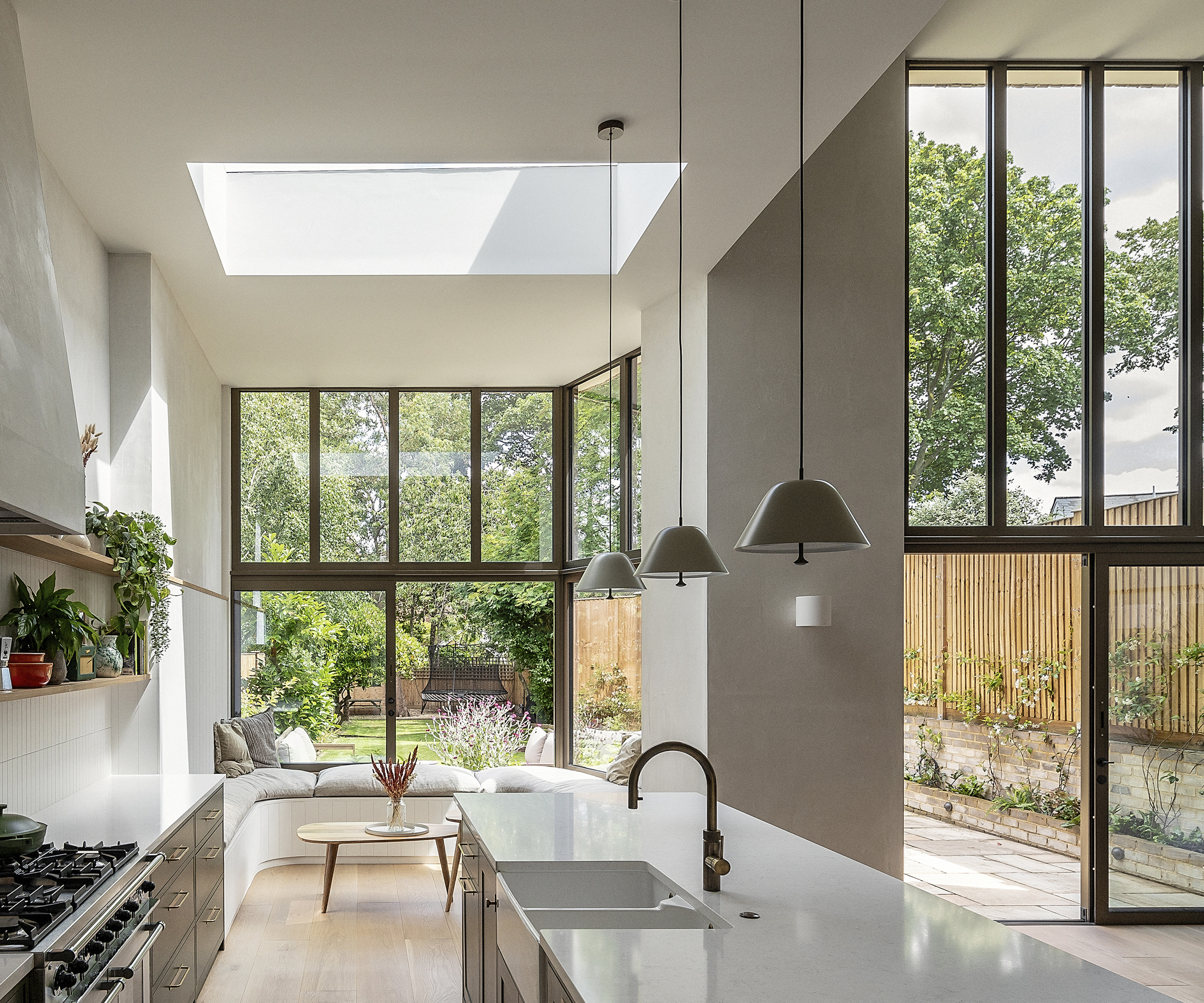 Double height extension with beautiful glazing creating a bright and open kitchen and living space